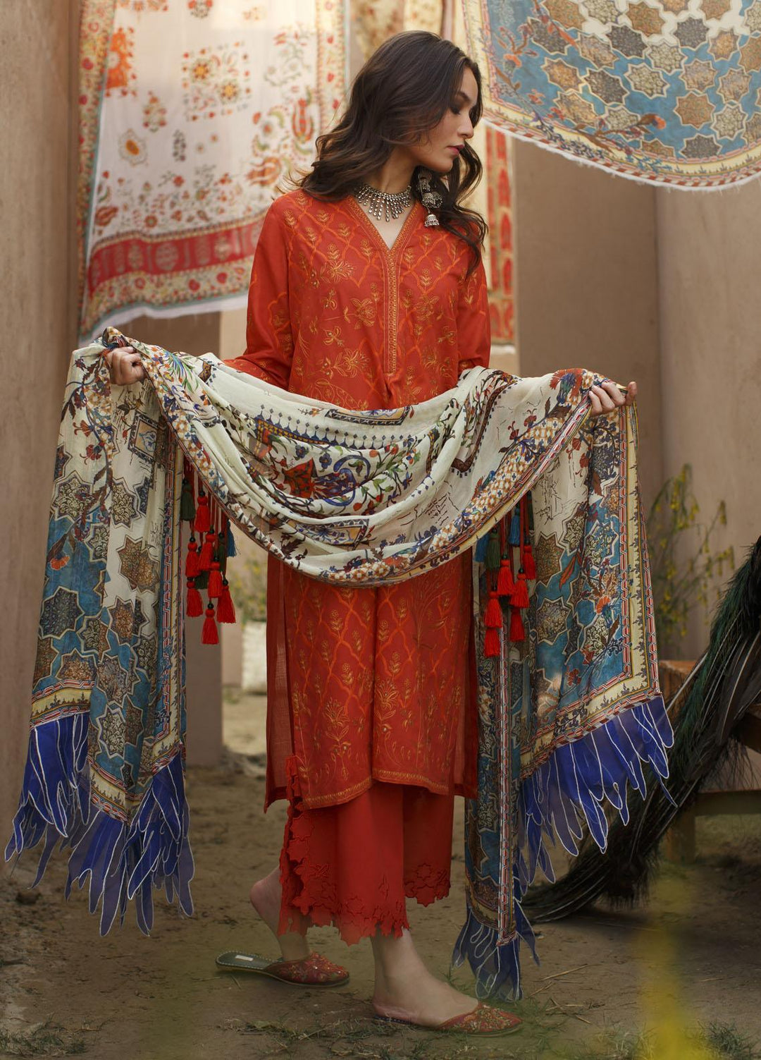 Misha Lakhani Embroidered Lawn Suits Unstitched 3 Piece ML21L 08 Isfahan - Summer Collection