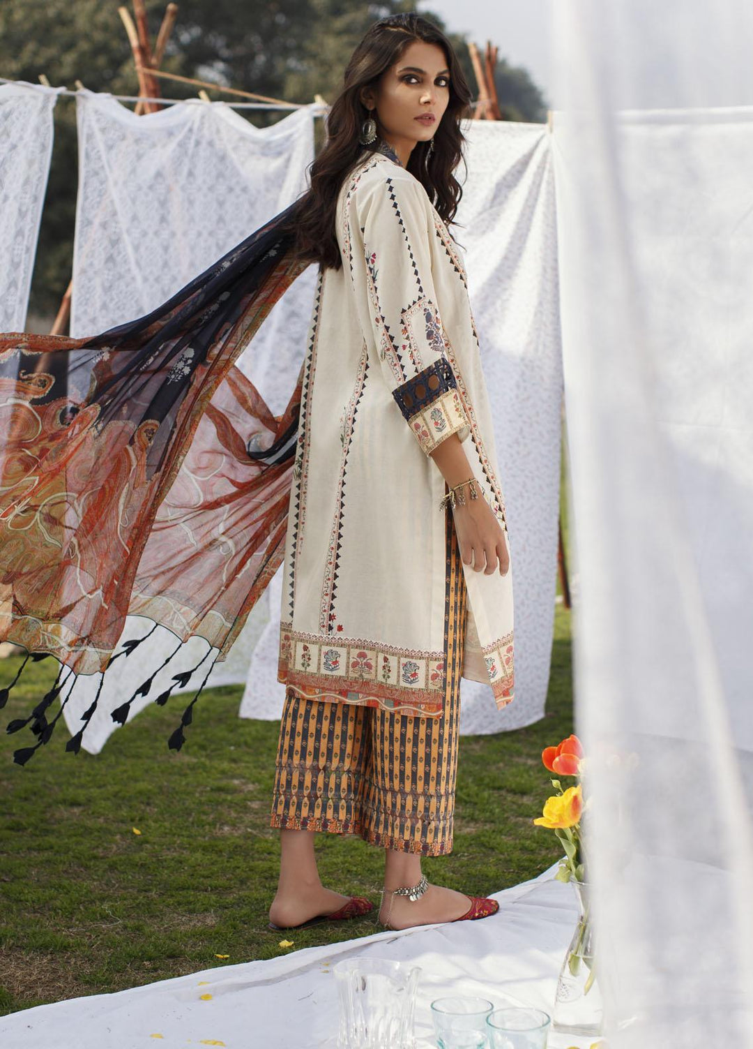 Misha Lakhani Embroidered Lawn Suits Unstitched 3 Piece ML21L 09 Aasha - Summer Collection