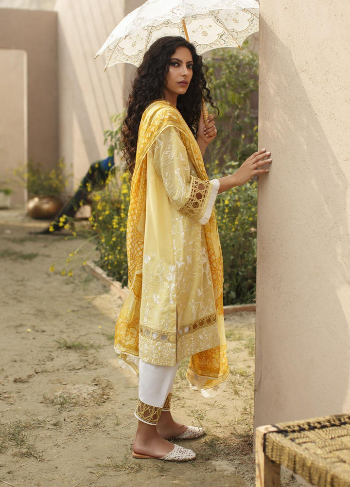 Misha Lakhani Embroidered Lawn Suits Unstitched 2 Piece ML21L 10 Chinois - Summer Collection