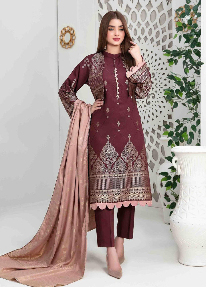 Mishel By Tawakkal Fabrics Embroidered Viscose Suits Unstitched 3 Piece TWF23M D-9640 - Winter Collection