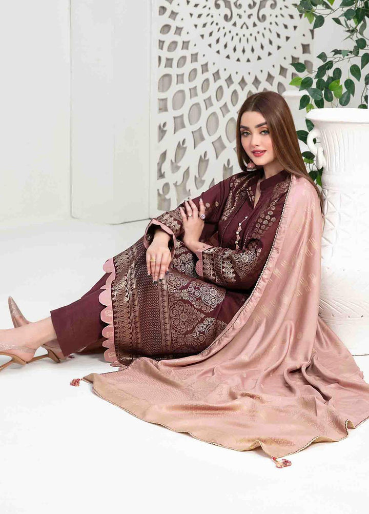 Mishel By Tawakkal Fabrics Embroidered Viscose Suits Unstitched 3 Piece TWF23M D-9640 - Winter Collection