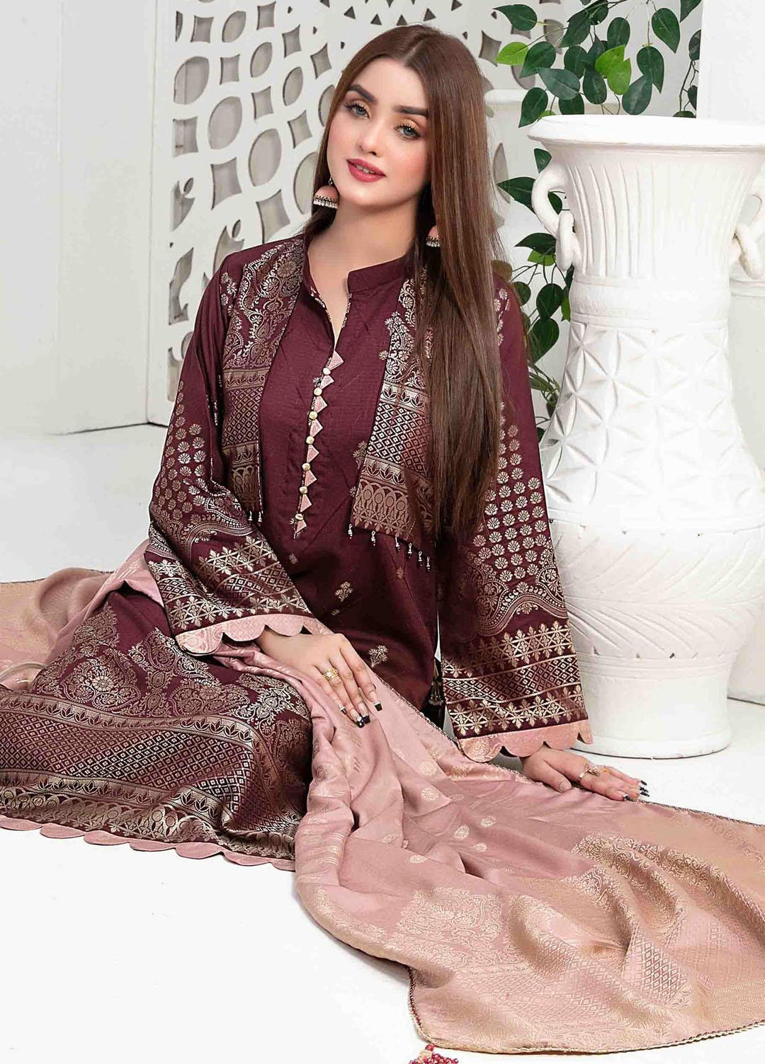 Mishel By Tawakkal Fabrics Embroidered Viscose Suits Unstitched 3 Piece TWF23M D-9640 - Winter Collection