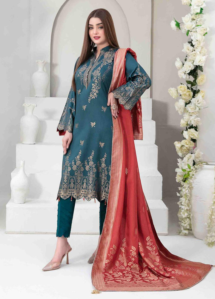 Mishel By Tawakkal Fabrics Embroidered Viscose Suits Unstitched 3 Piece TWF23M D-9642 - Winter Collection