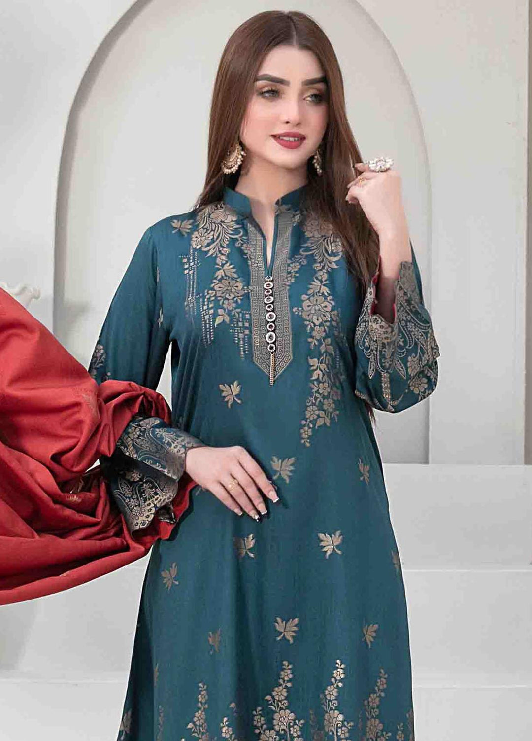 Mishel By Tawakkal Fabrics Embroidered Viscose Suits Unstitched 3 Piece TWF23M D-9642 - Winter Collection