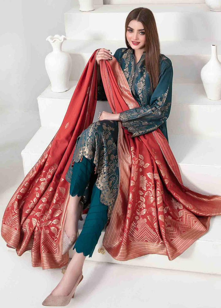Mishel By Tawakkal Fabrics Embroidered Viscose Suits Unstitched 3 Piece TWF23M D-9642 - Winter Collection