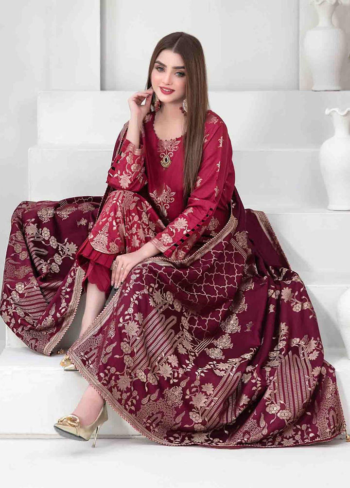 Mishel By Tawakkal Fabrics Embroidered Viscose Suits Unstitched 3 Piece TWF23M D-9643 - Winter Collection