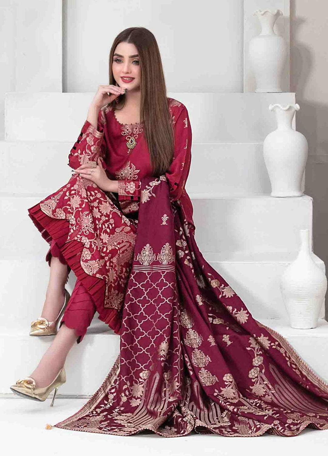 Mishel By Tawakkal Fabrics Embroidered Viscose Suits Unstitched 3 Piece TWF23M D-9643 - Winter Collection