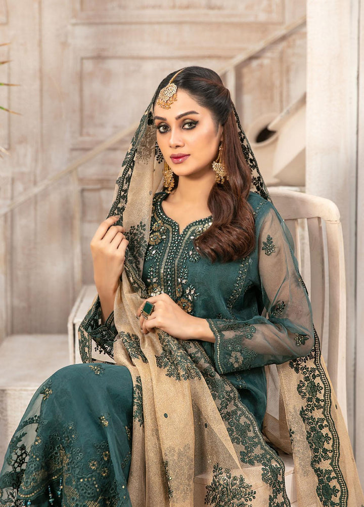 Mishkah By Tawakkal Fabrics Embroidered Organza Suits Unstitched 3 Piece TWF23MK D-9928 - Festive Collection