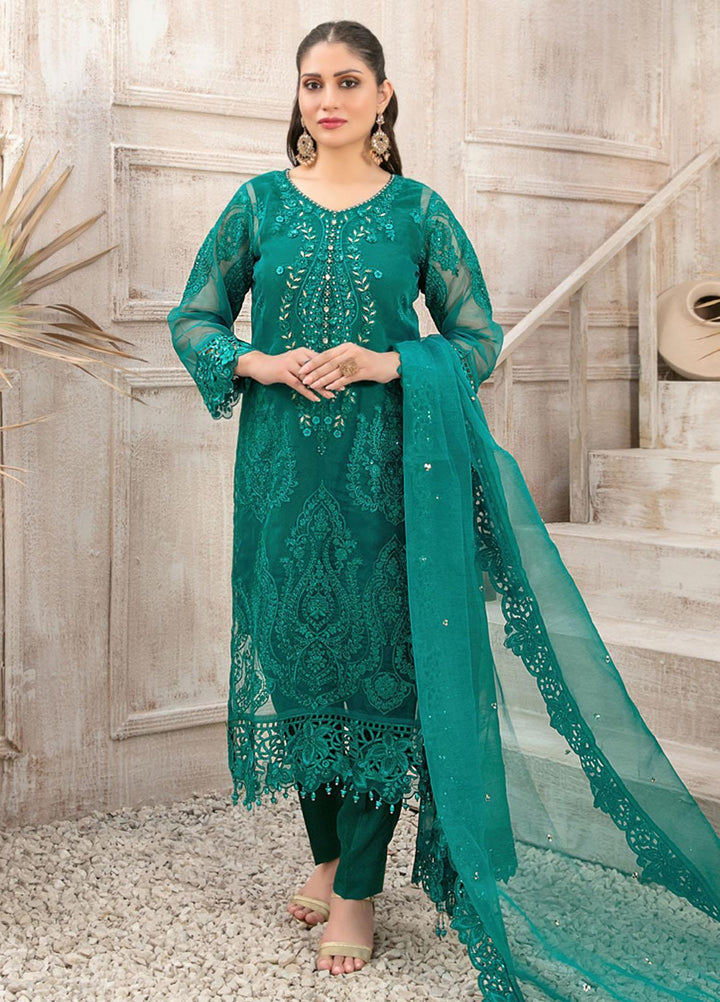 Mishkah By Tawakkal Fabrics Embroidered Organza Suits Unstitched 3 Piece TWF23MK D-9929 - Festive Collection