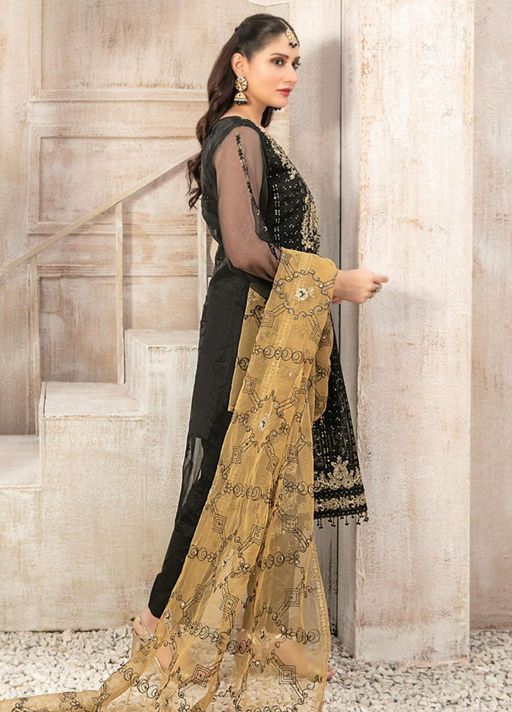 Mishkah By Tawakkal Fabrics Embroidered Organza Suits Unstitched 3 Piece TWF23MK D-9930 - Festive Collection