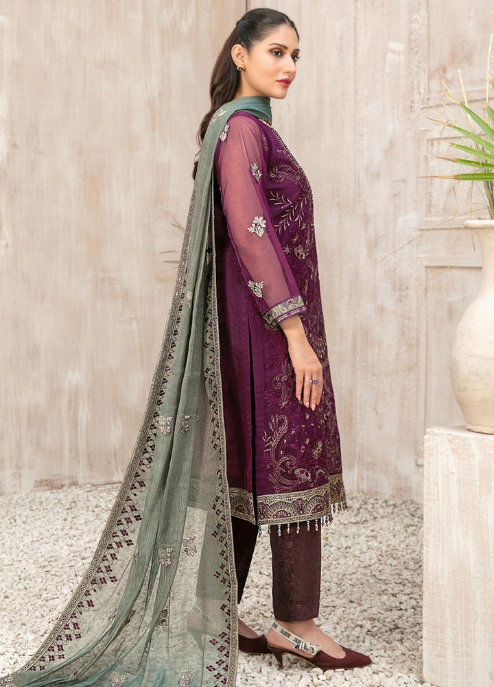 Mishkah By Tawakkal Fabrics Embroidered Organza Suits Unstitched 3 Piece TWF23MK D-9932 - Festive Collection