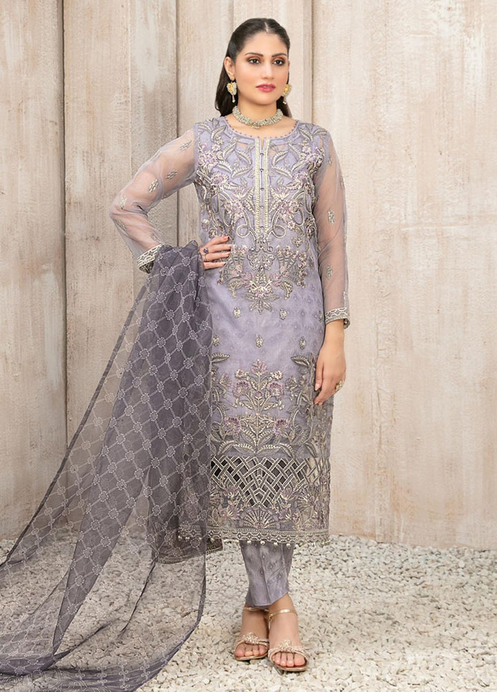 Mishkah By Tawakkal Fabrics Embroidered Organza Suits Unstitched 3 Piece TWF23MK D-9933 - Festive Collection