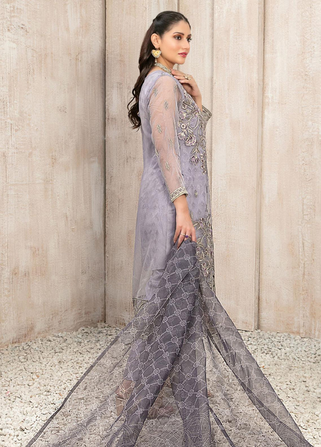 Mishkah By Tawakkal Fabrics Embroidered Organza Suits Unstitched 3 Piece TWF23MK D-9933 - Festive Collection