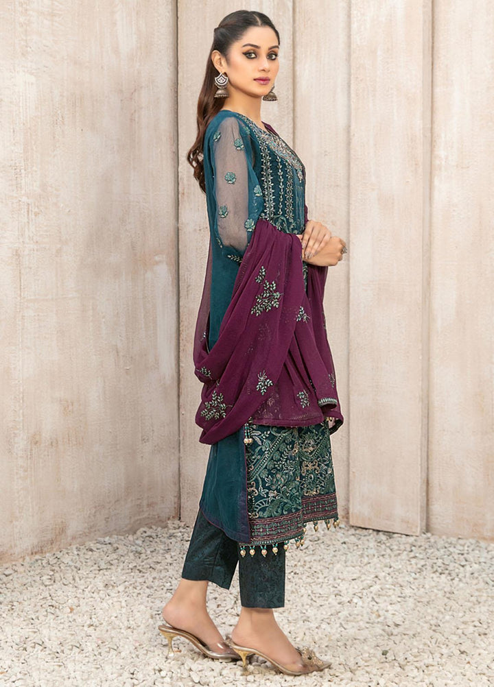 Mishkah By Tawakkal Fabrics Embroidered Organza Suits Unstitched 3 Piece TWF23MK D-9934 - Festive Collection
