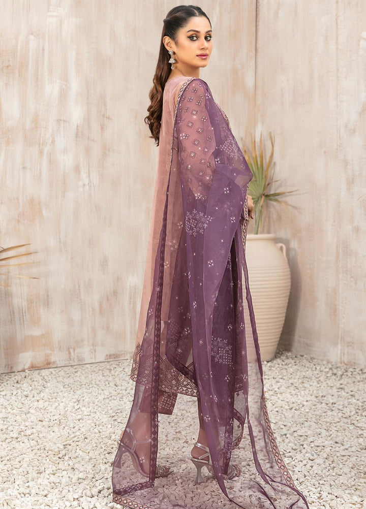 Mishkah By Tawakkal Fabrics Embroidered Organza Suits Unstitched 3 Piece TWF23MK D-9935 - Festive Collection