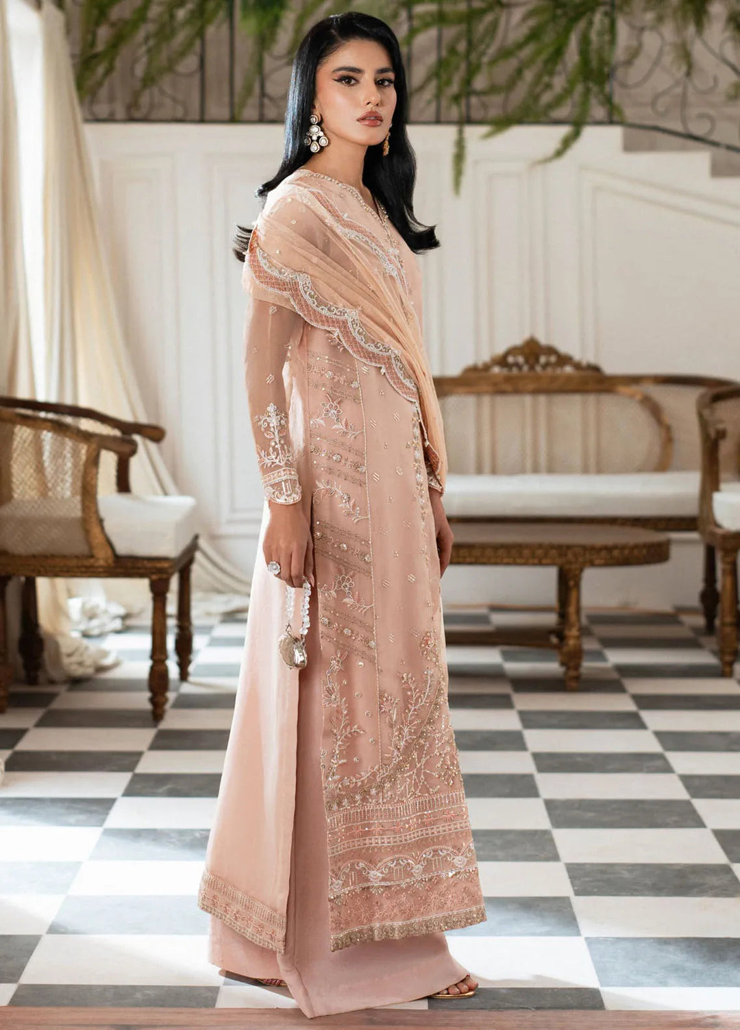 Mishri By Azzal Embroidered Organza Suit Unstitched 4 Piece AZZ24M M2 Adah - Formal Collection