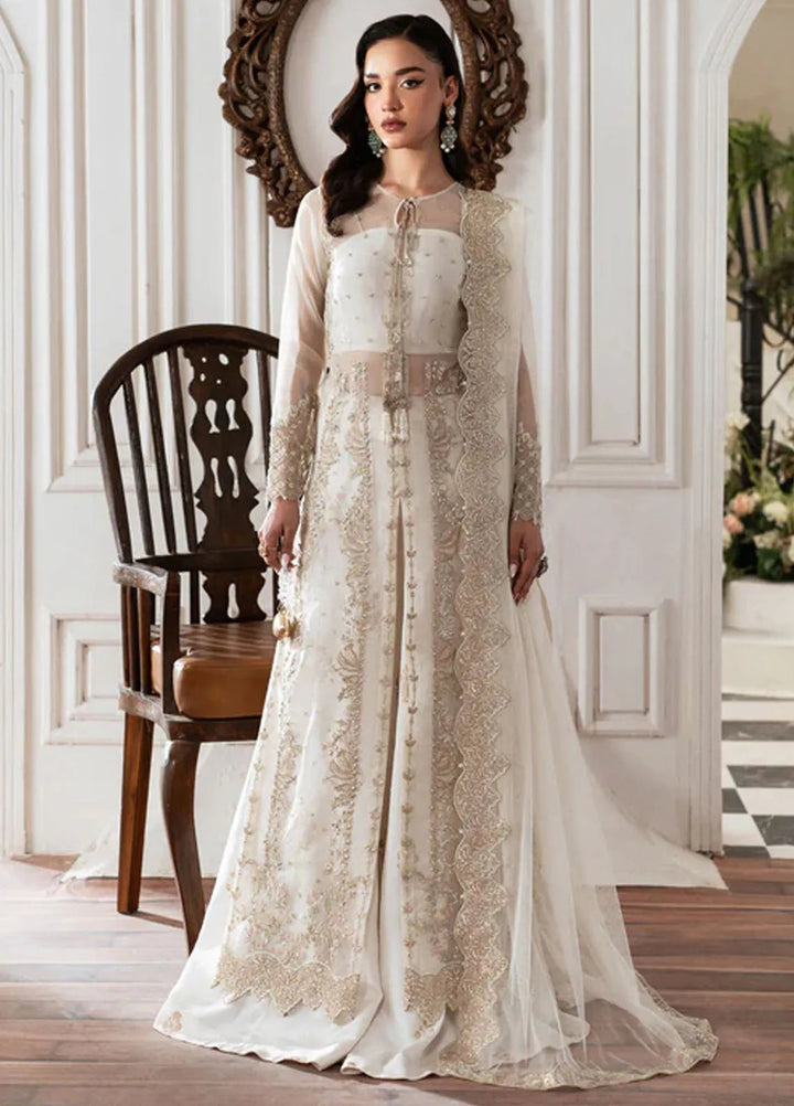 Mishri By Azzal Embroidered Organza Suit Unstitched 4 Piece AZZ24M M3 Jahan - Formal Collection