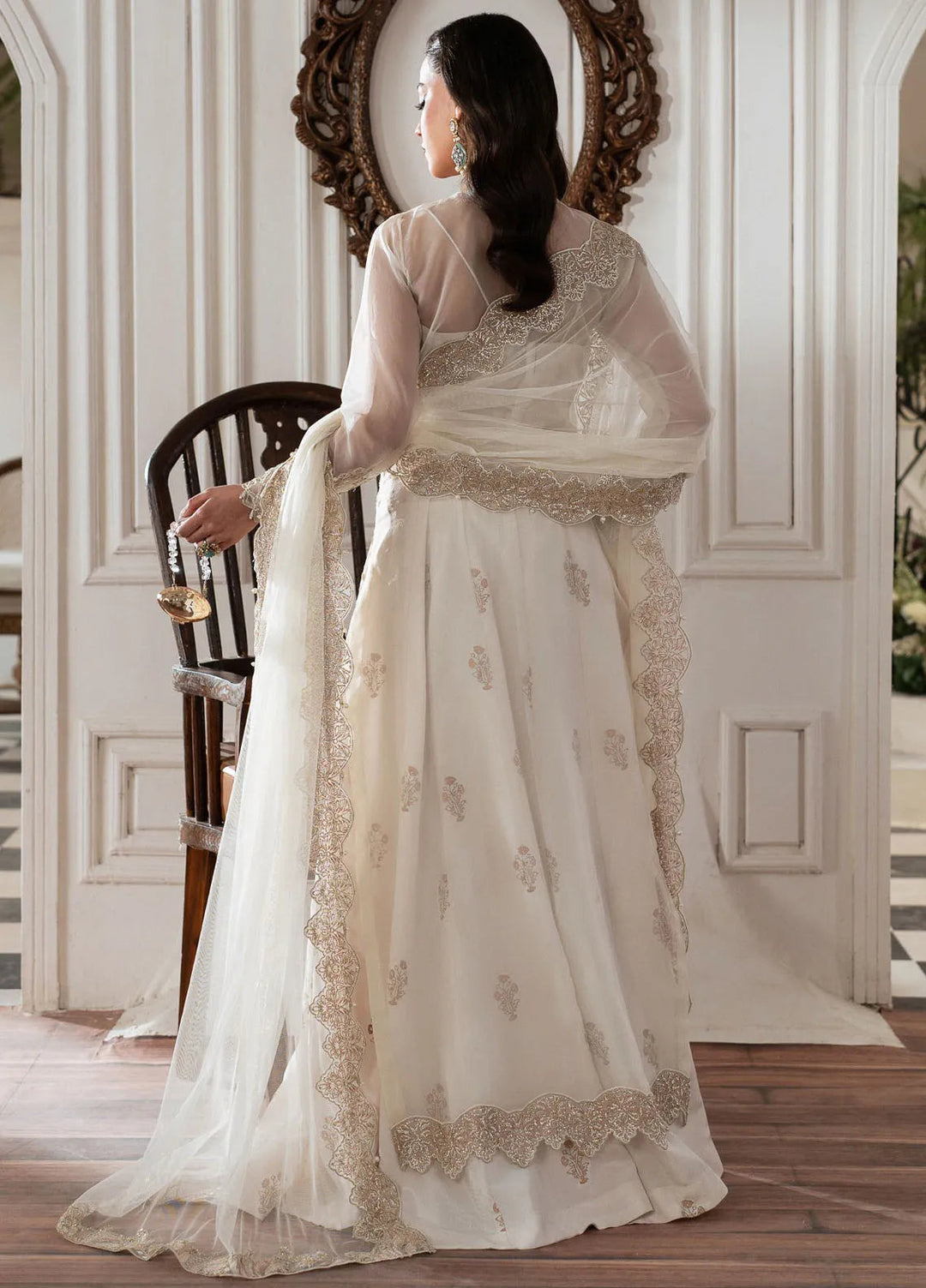 Mishri By Azzal Embroidered Organza Suit Unstitched 4 Piece AZZ24M M3 Jahan - Formal Collection