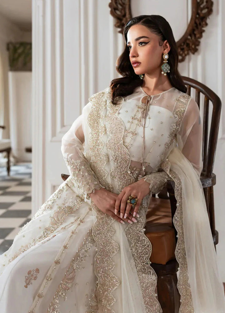 Mishri By Azzal Embroidered Organza Suit Unstitched 4 Piece AZZ24M M3 Jahan - Formal Collection