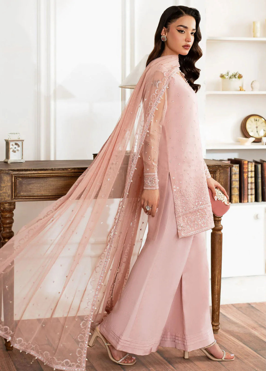Mishri By Azzal Embroidered Organza Suit Unstitched 4 Piece AZZ24M M4 Parisa - Formal Collection
