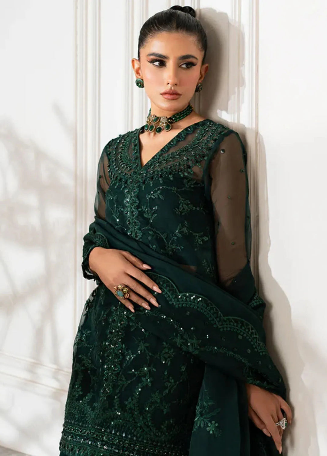 Mishri By Azzal Embroidered Organza Suit Unstitched 4 Piece AZZ24M M5 Ghazal - Formal Collection