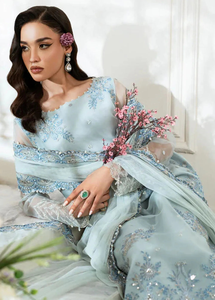 Mishri By Azzal Embroidered Organza Suit Unstitched 4 Piece AZZ24M M7 Diyar - Formal Collection