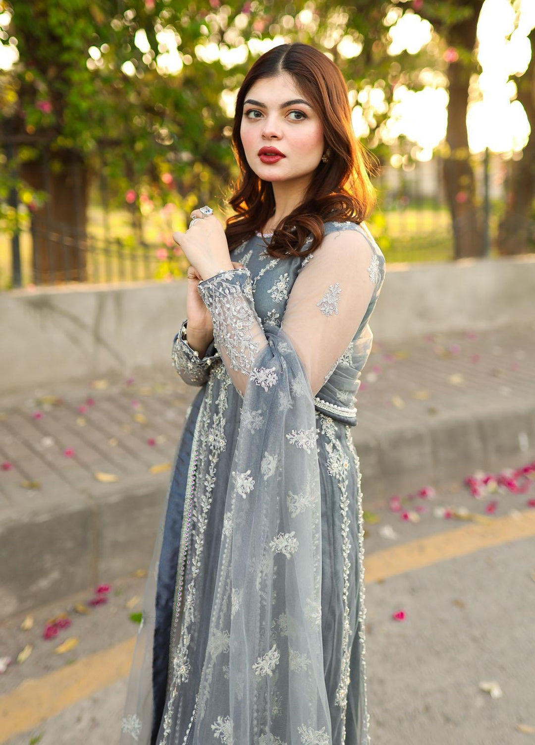 Misl-e-Barq By Malika Shahnaz Embroidered  Suits Unstitched 3 Piece MLS23MB 05 - Premium Collection