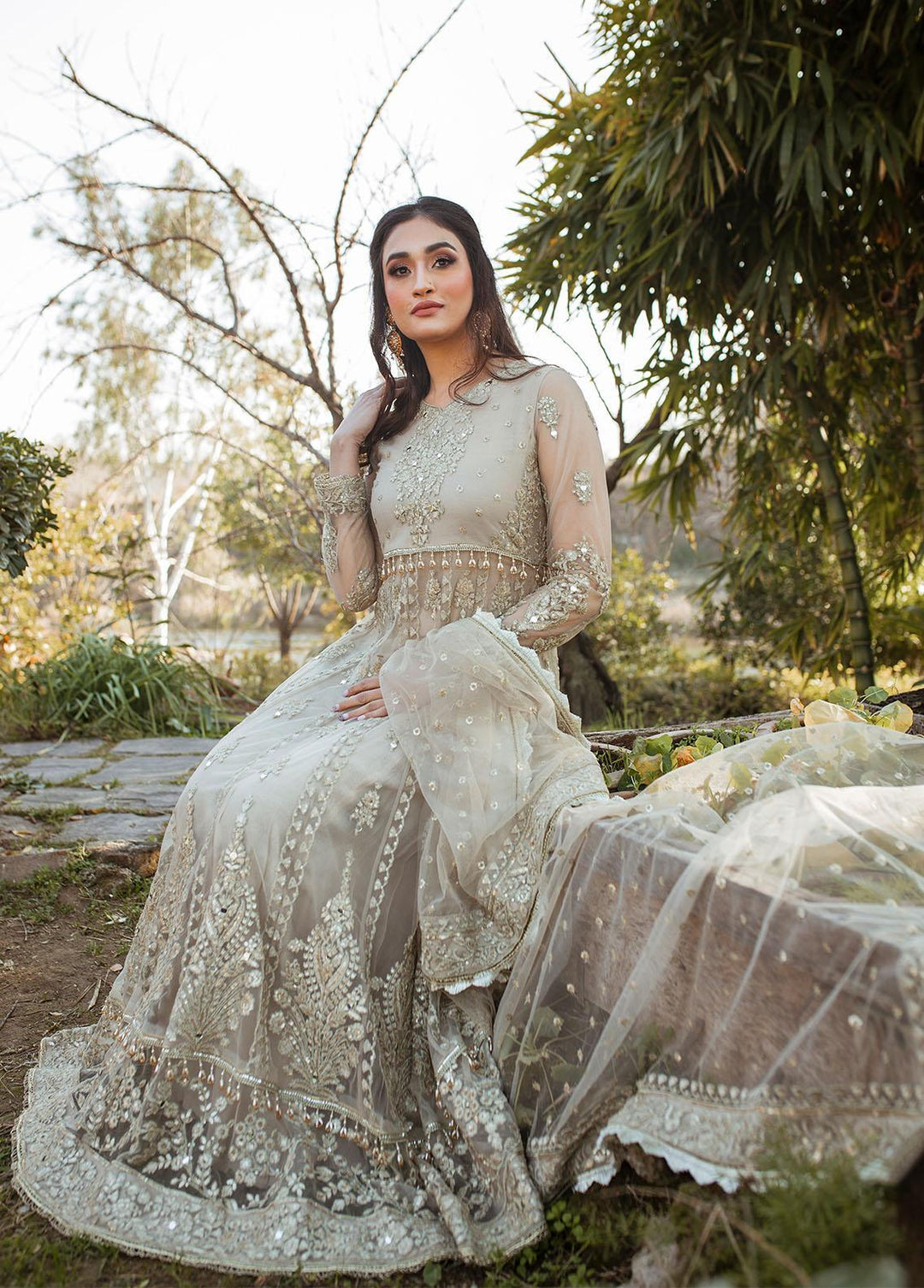 Misl-e-Barq By Malika Shahnaz Embroidered  Suits Unstitched 3 Piece MLS23MB 01 - Premium Collection