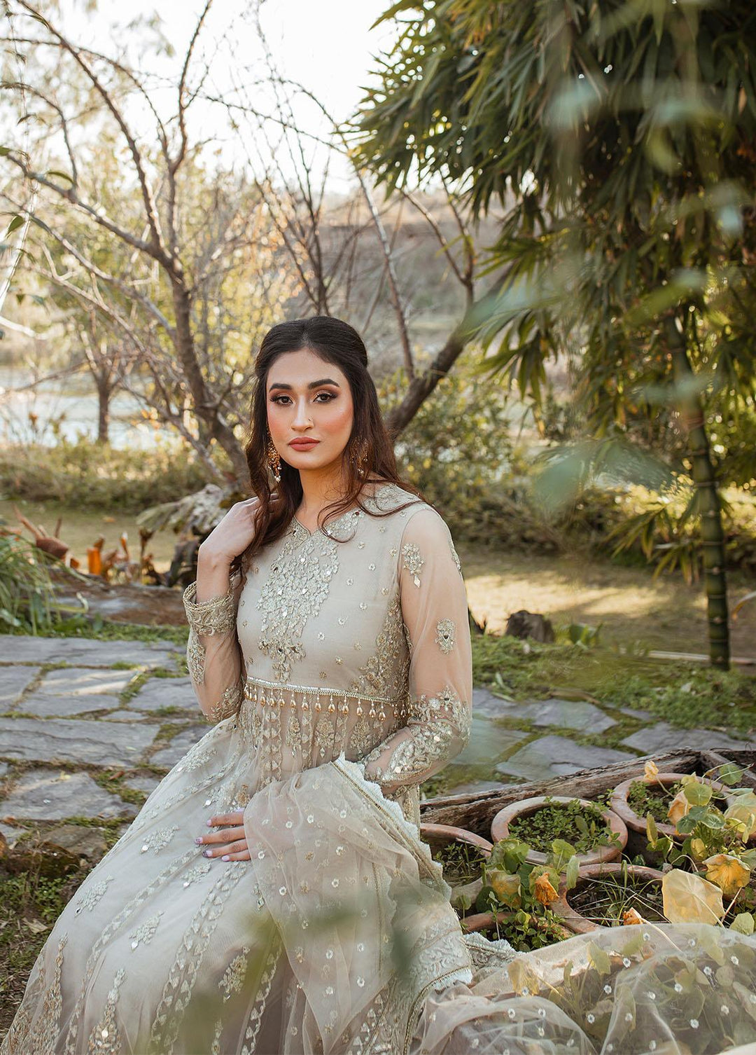 Misl-e-Barq By Malika Shahnaz Embroidered  Suits Unstitched 3 Piece MLS23MB 01 - Premium Collection