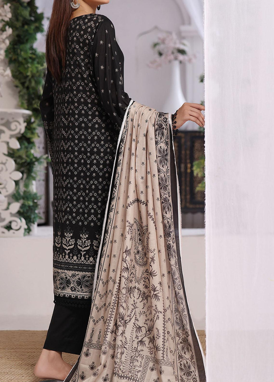 Misri By VS Textiles Printed Lawn Suits Unstitched 3 Piece VS23BS D-100 - Black Collection