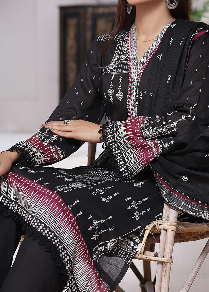 Misri By VS Textiles Printed Lawn Suits Unstitched 3 Piece VS23BS D-105 - Black Collection