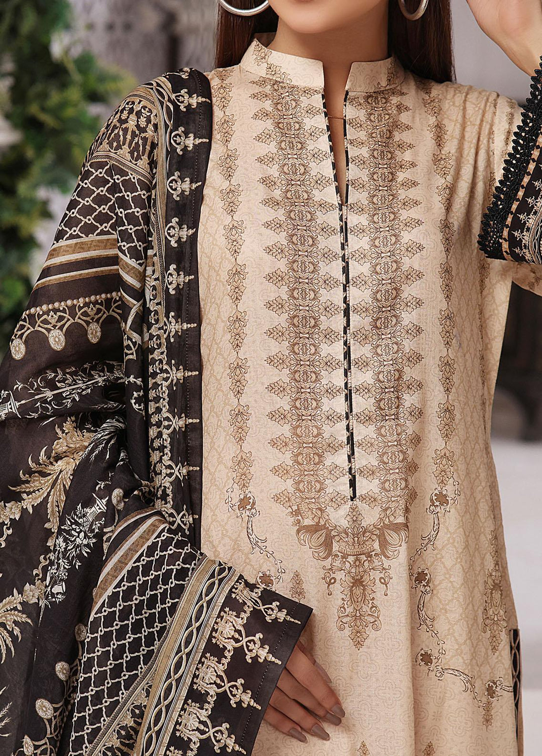 Misri By VS Textiles Printed Lawn Suits Unstitched 3 Piece VS23BS D-97 - Black Collection