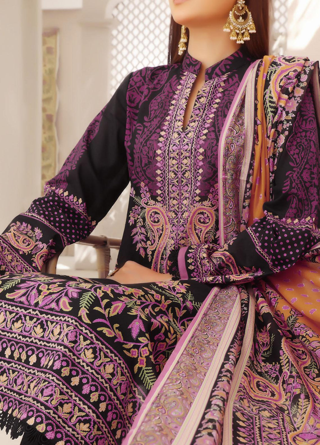 Misri By VS Textiles Printed Lawn Suits Unstitched 3 Piece VS23M 12 - Summer Collection