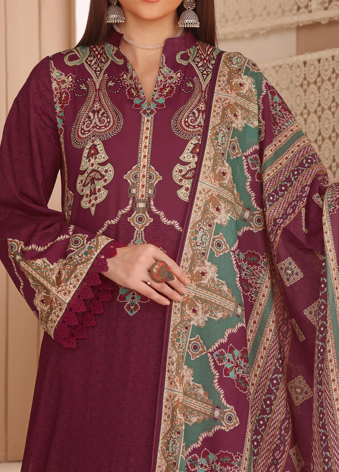 Misri By VS Textiles Printed Lawn Suits Unstitched 3 Piece VS23M 14 - Summer Collection