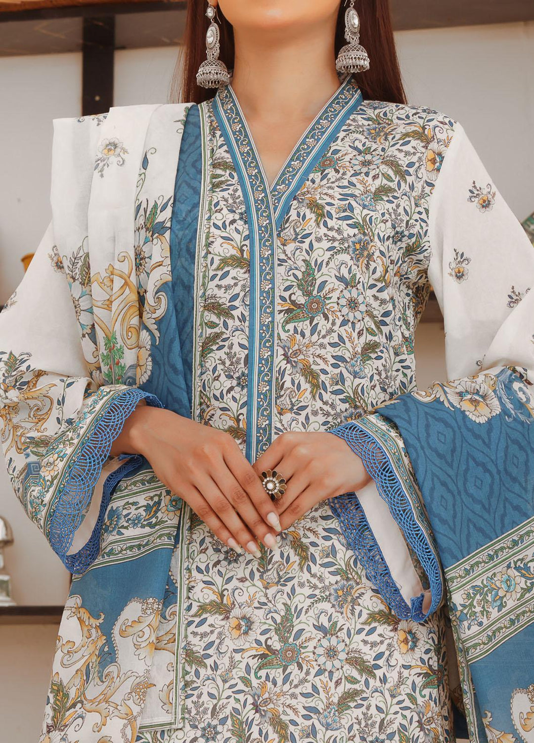 Misri By VS Textiles Printed Lawn Suits Unstitched 3 Piece VS23M 4 - Summer Collection