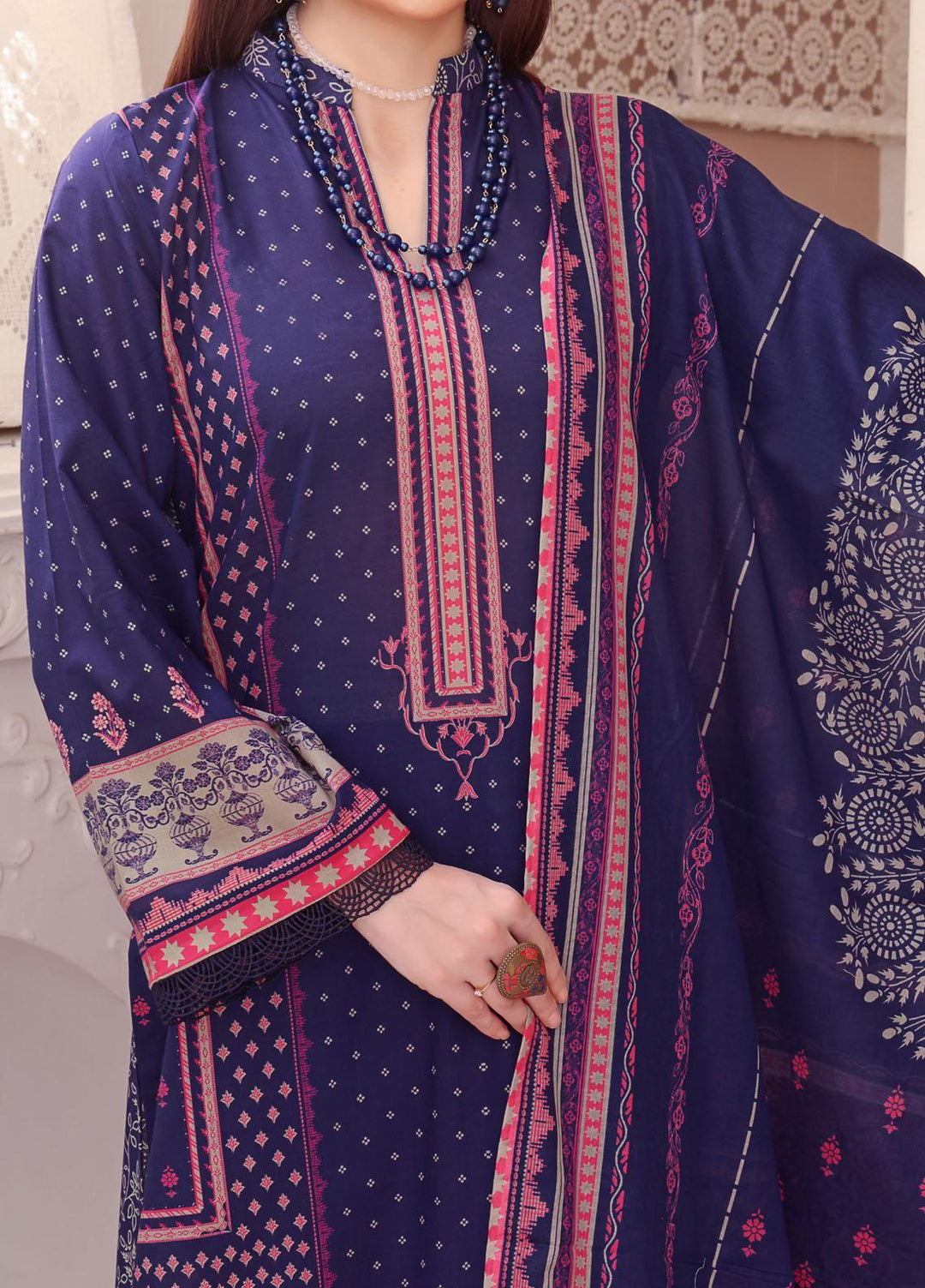 Misri By VS Textiles Printed Lawn Suits Unstitched 3 Piece VS23M 8 - Summer Collection