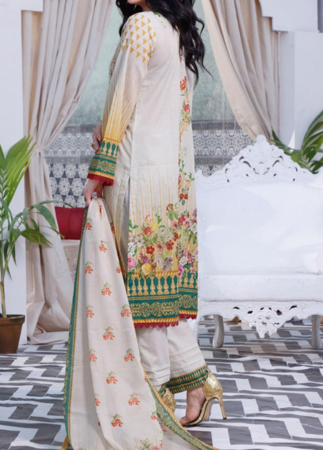 Misri By VS Textiles Embroidered Lawn Suits Unstitched 3 Piece VS22M 90 - Summer Collection