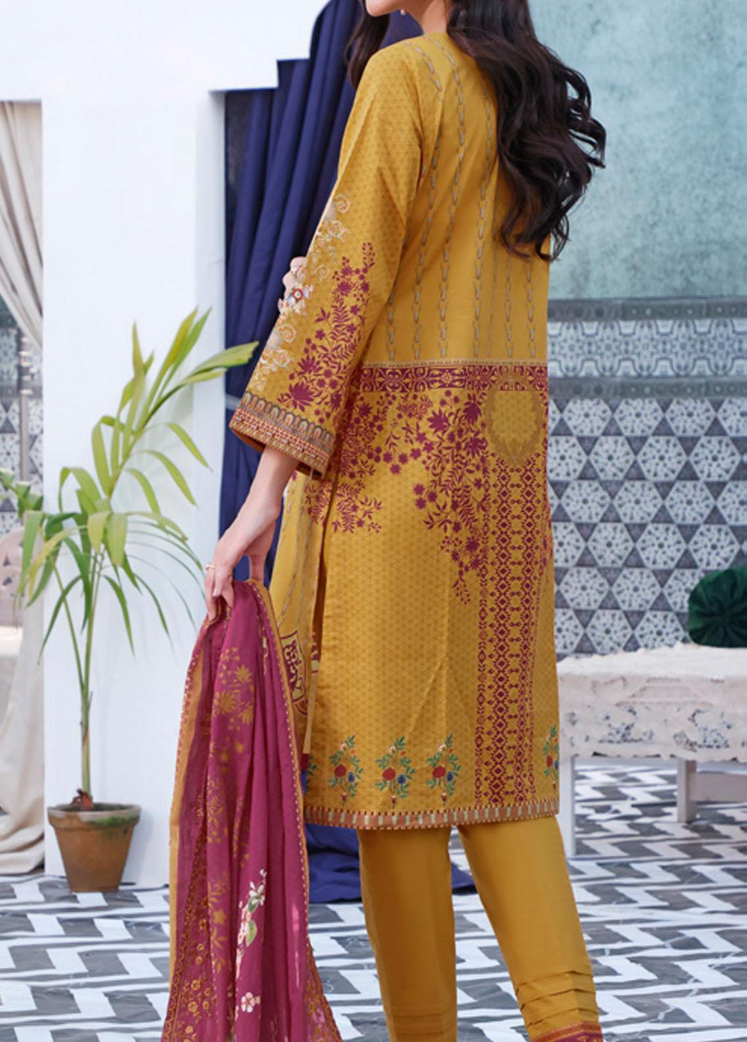Misri By VS Textiles Embroidered Lawn Suits Unstitched 3 Piece VS22-M2 73 - Summer Collection