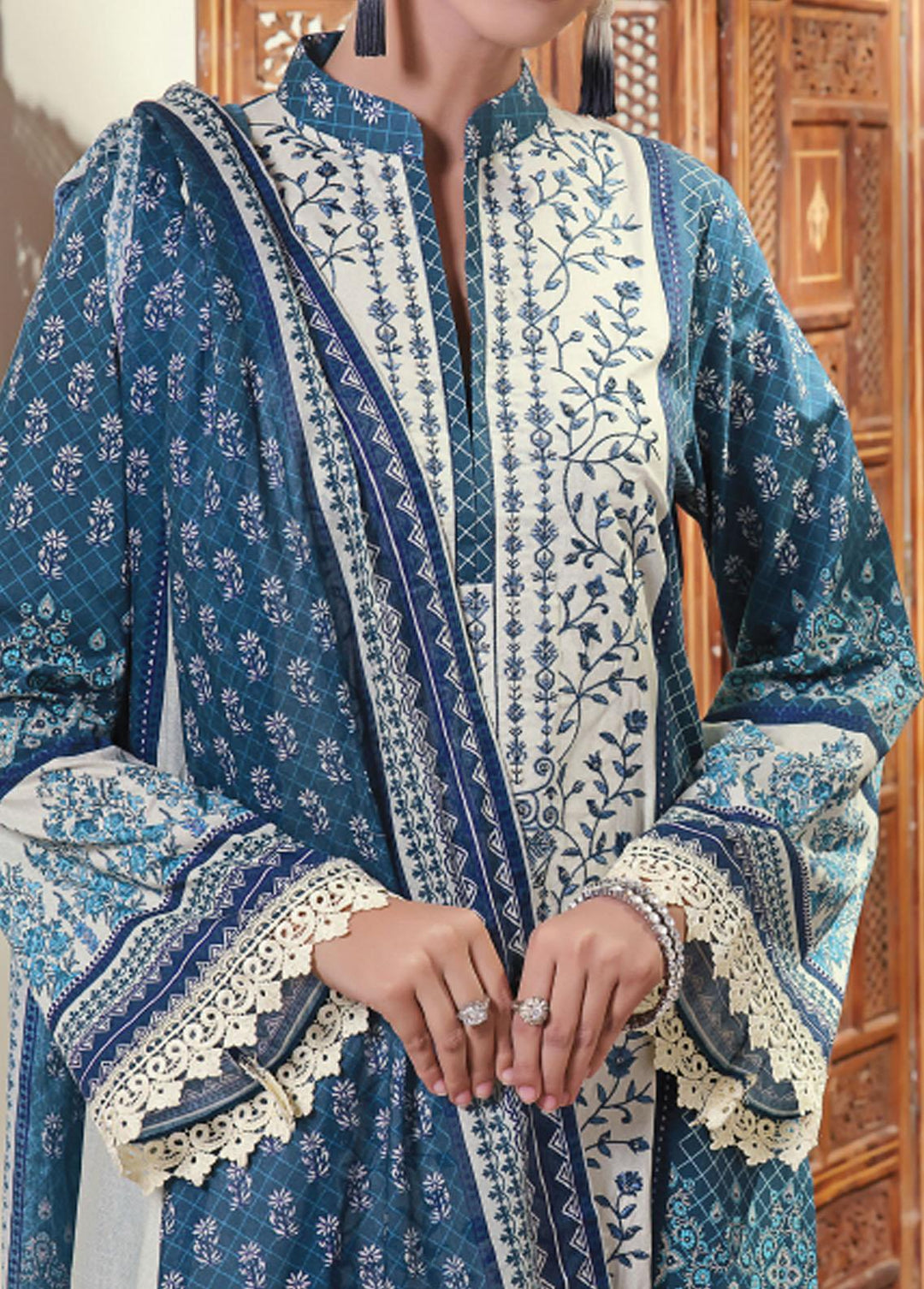 Misri By VS Textiles Embroidered Lawn Suits Unstitched 3 Piece VS23ME D-168 - Summer Collection