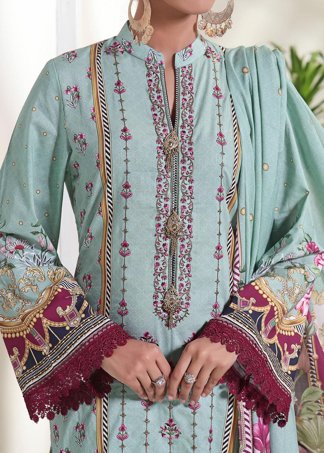 Misri By VS Textiles Embroidered Lawn Suits Unstitched 3 Piece VS23ME D-182 - Summer Collection