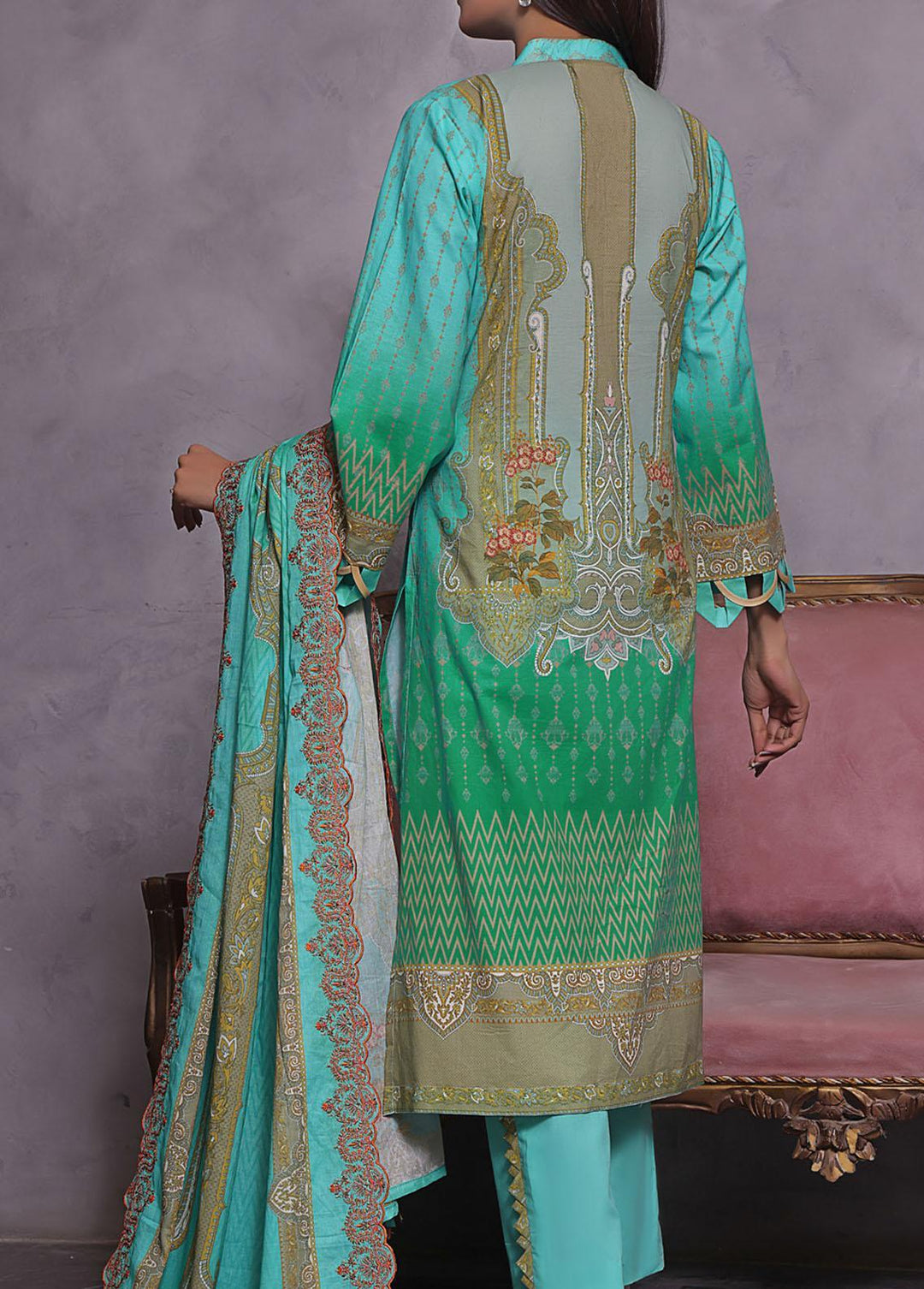Misri By VS Textiles Embroidered Lawn Suits Unstitched 3 Piece VS23ME D-186 - Summer Collection