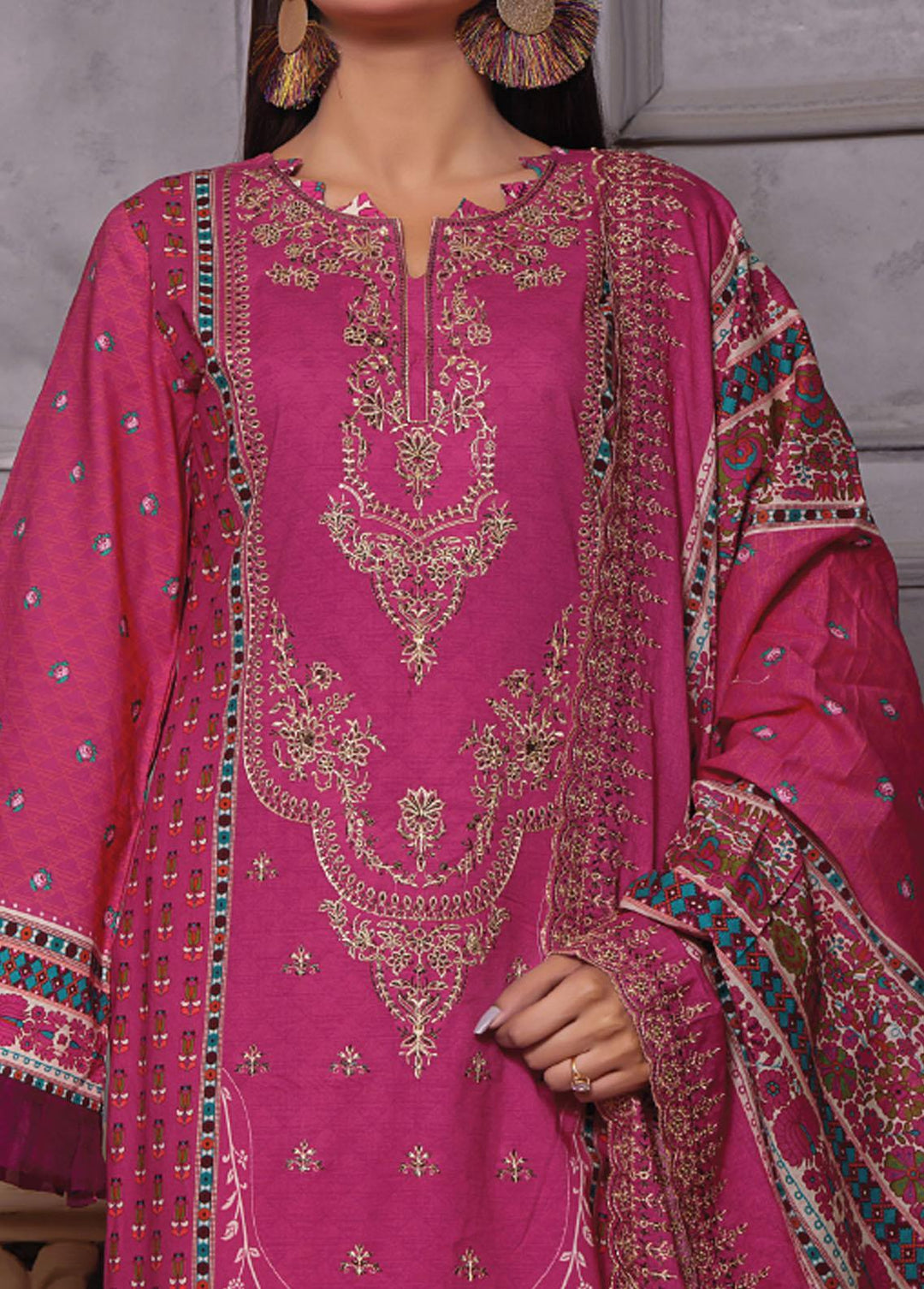 Misri By VS Textiles Embroidered Lawn Suits Unstitched 3 Piece VS23ME D-187 - Summer Collection