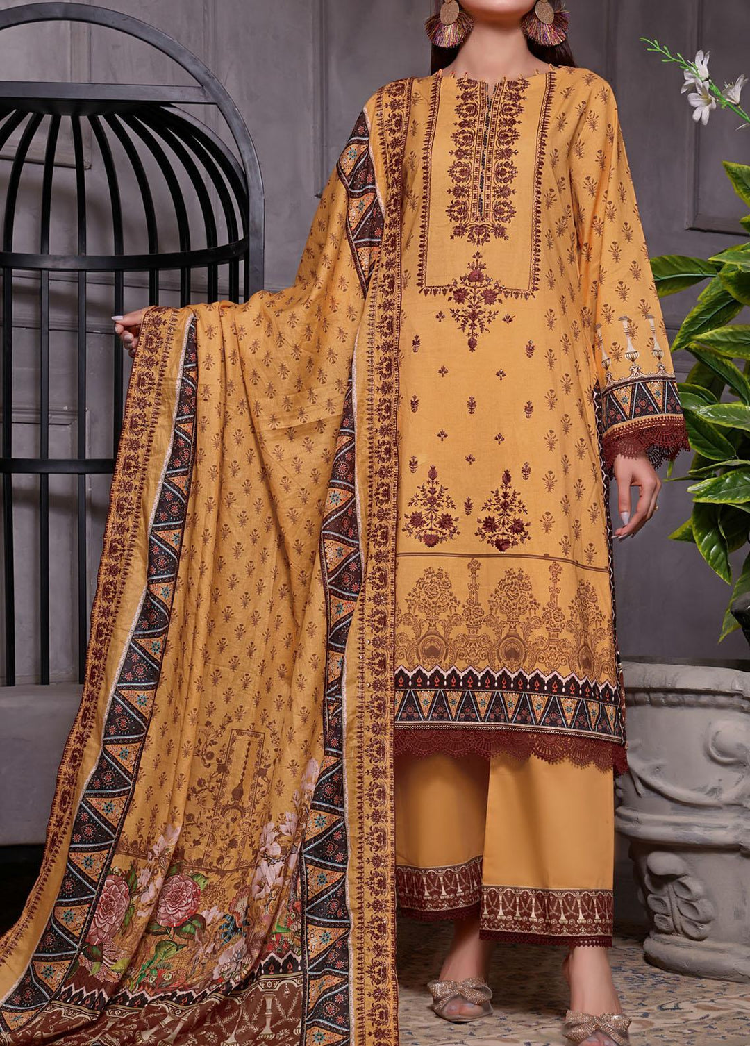 Misri By VS Textiles Embroidered Lawn Suits Unstitched 3 Piece VS23ME D-190 - Summer Collection