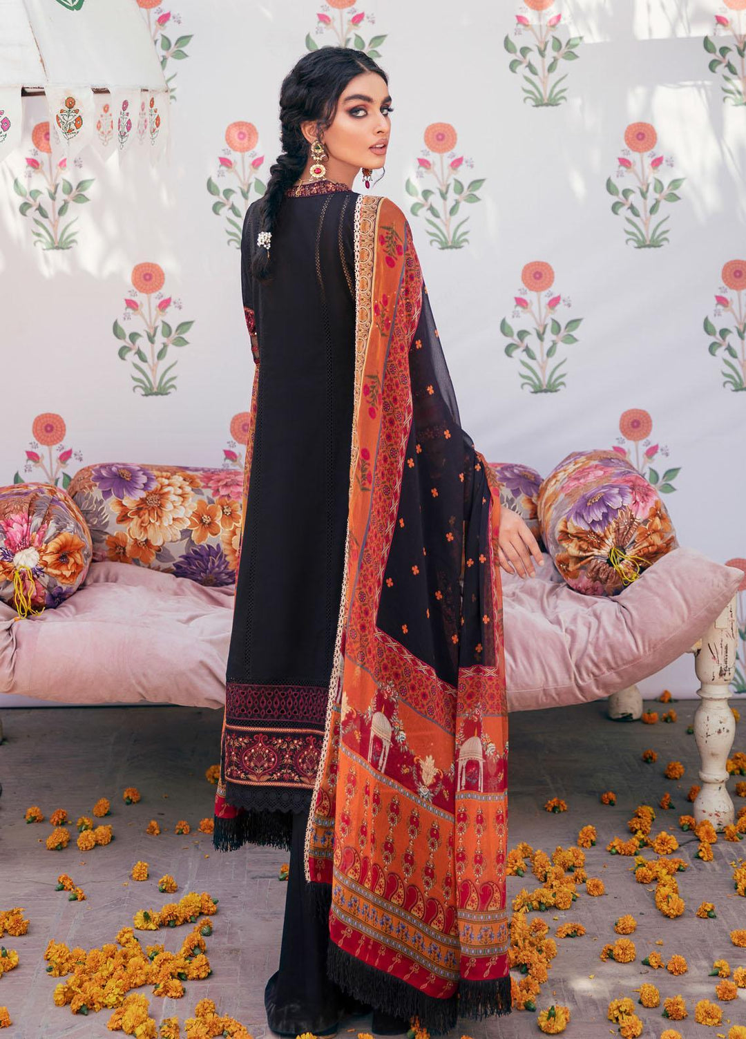 Mizaj By Iznik Embroidered Lawn Suits Unstitched 3 Piece IZ22M ML-02 Nazneen - Festive Collection