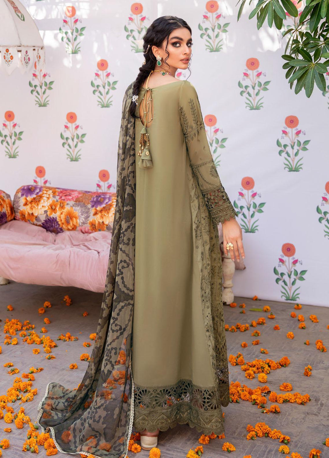 Mizaj By Iznik Embroidered Lawn Suits Unstitched 3 Piece IZ22M ML-04 Naqsh - Festive Collection