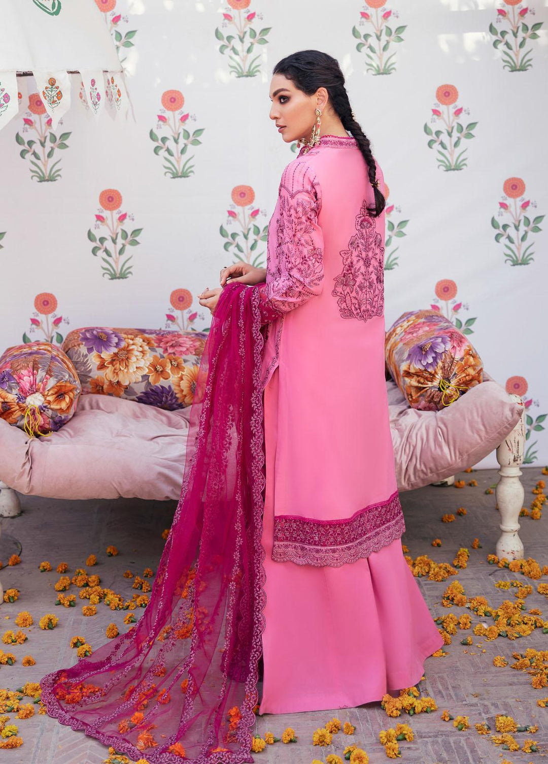 Mizaj By Iznik Embroidered Lawn Suits Unstitched 3 Piece IZ22M ML-08 Zoya - Festive Collection