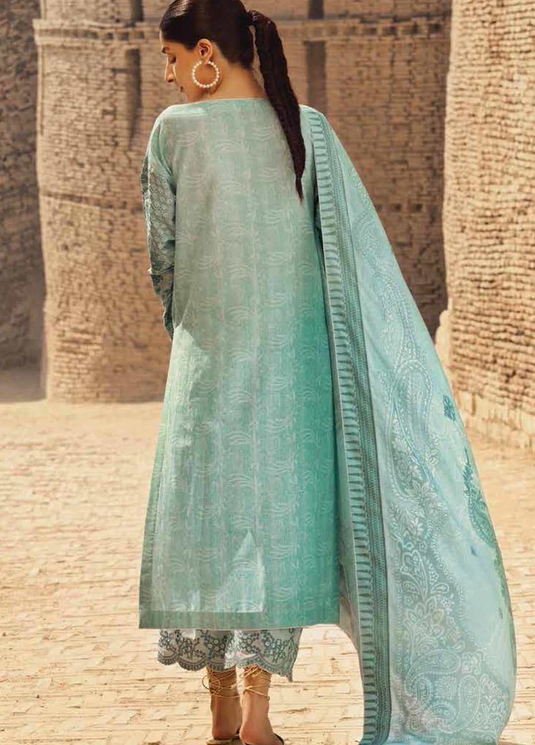 Mizaj By Tena Durrani Embroidered Lawn Suits Unstitched 3 Piece TD21M 02 Skylight - Summer Collection