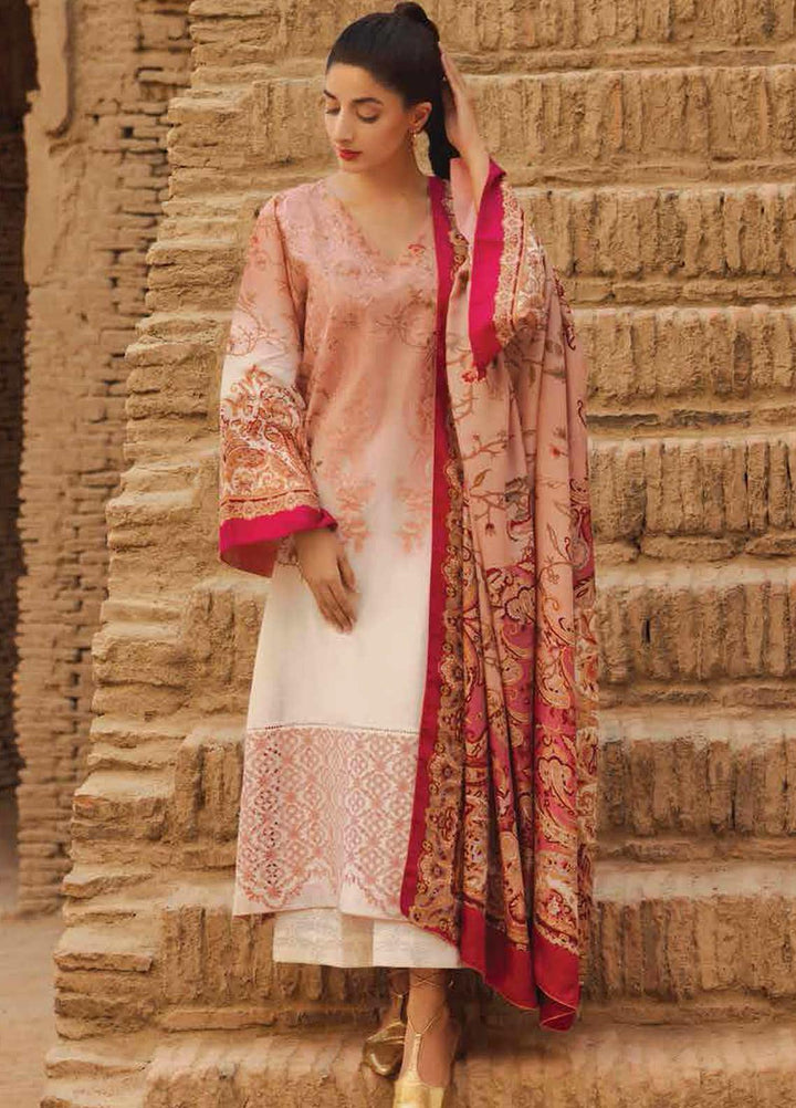 Mizaj By Tena Durrani Embroidered Jacquard Suits Unstitched 3 Piece TD21M 03 Persimmon - Summer Collection