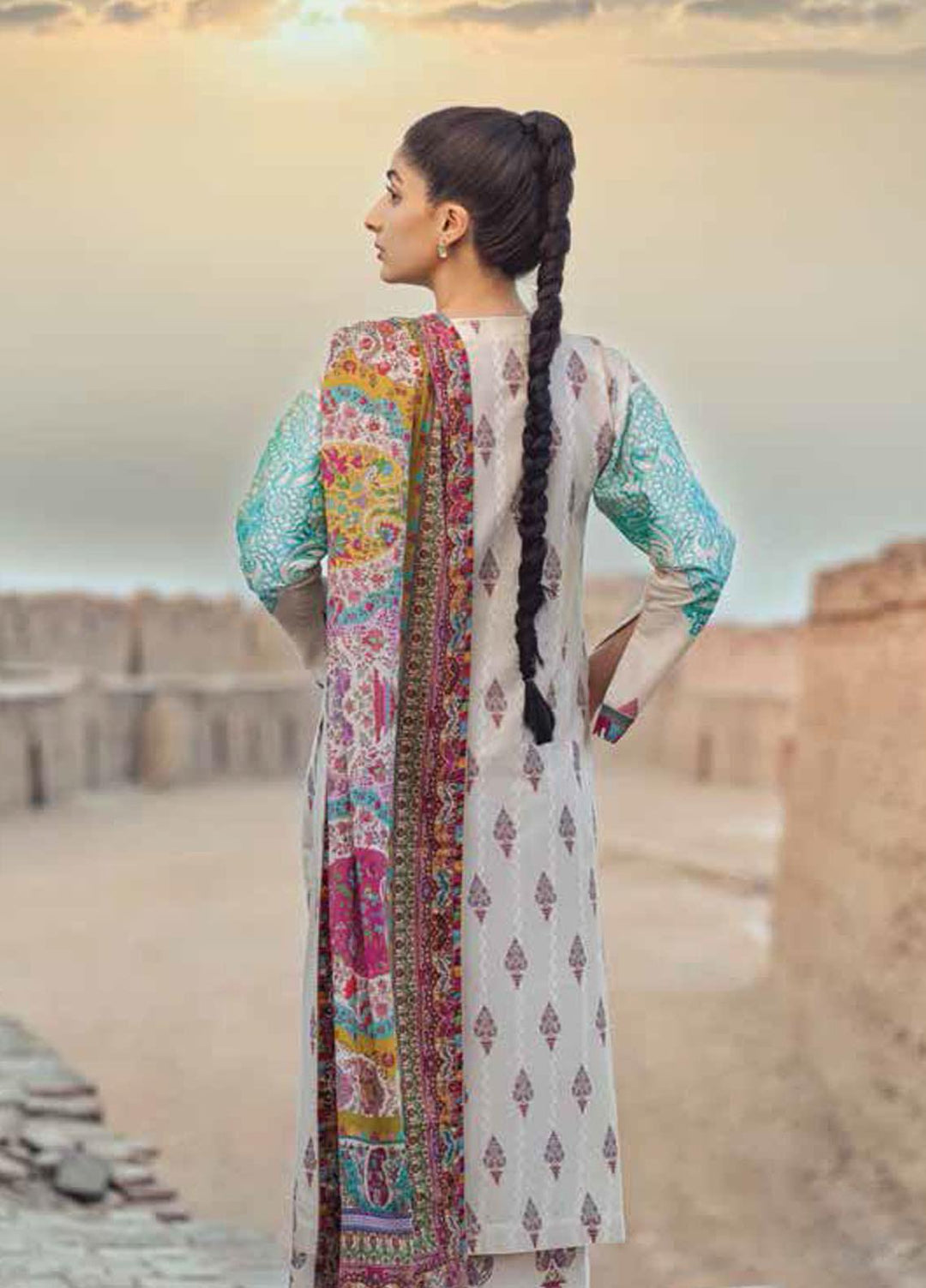 Mizaj By Tena Durrani Embroidered Jacquard Suits Unstitched 3 Piece TD21M 05 Firoza - Summer Collection
