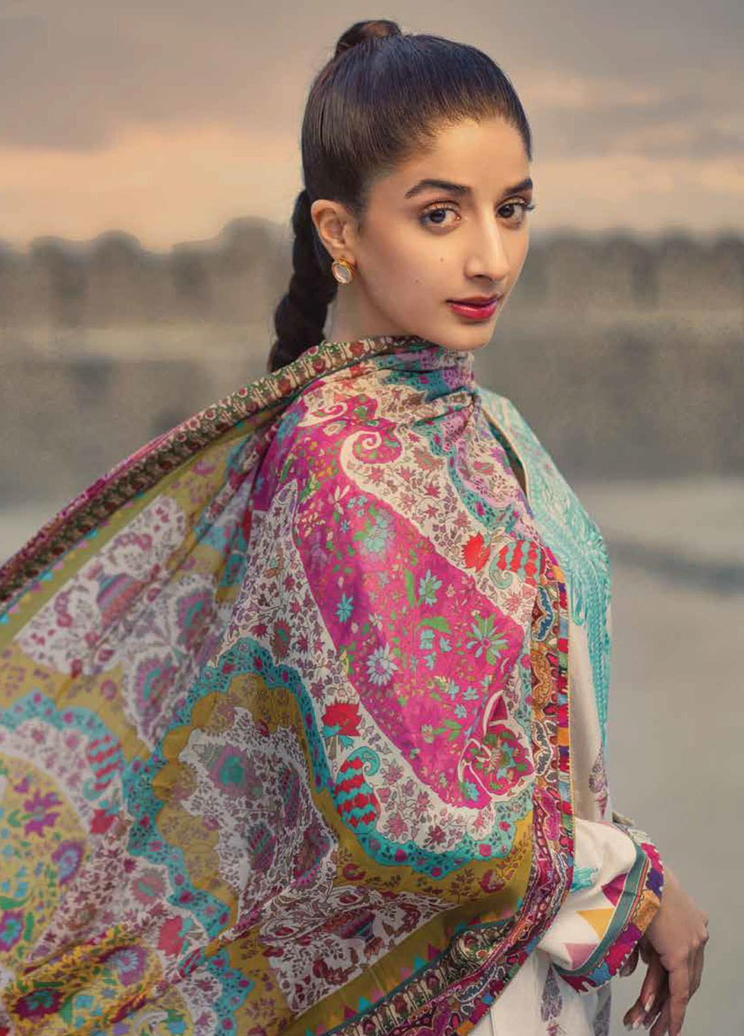 Mizaj By Tena Durrani Embroidered Jacquard Suits Unstitched 3 Piece TD21M 05 Firoza - Summer Collection